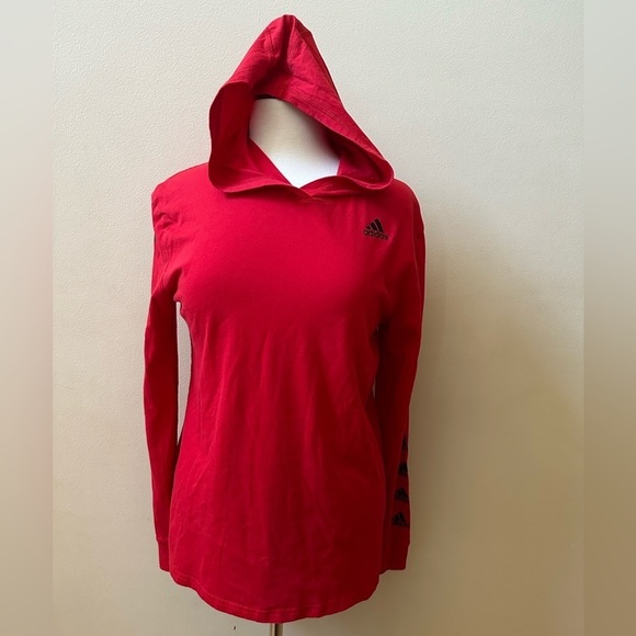adidas Other - Boys XL adidas Logo-Sleeve Pull-Over Hooded Tee
